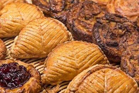 Sweet bread pastry Stock Photos