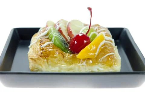 Sweet bread on plate Stock-Fotos