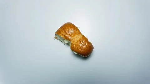 Sweet bread. Slice of sweet bread placed isolated on white background. Stock Photos