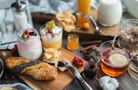Sweet breakfast Stock Photos