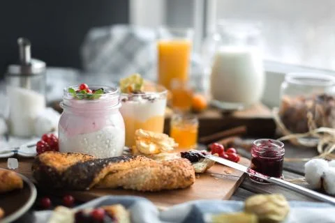 Sweet breakfast Stock Photos