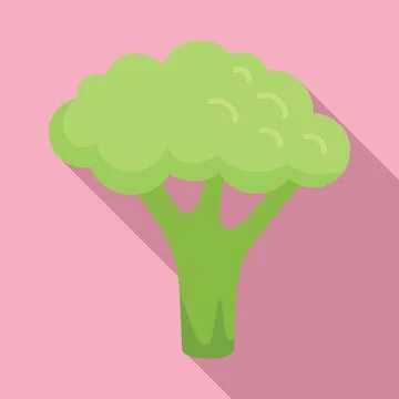 Sweet brocoli icon flat vector. Broccoli cabbage Ilustración de archivo