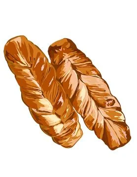 Sweet bun Stock Illustration