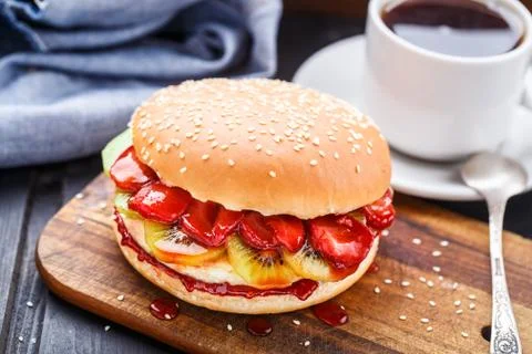 Sweet burger Foto stock