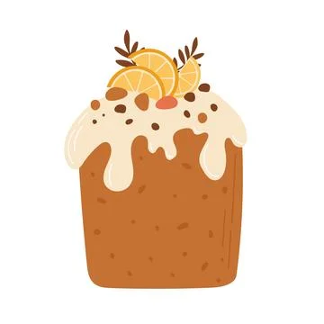 Sweet cake with candied fruit vector illustration Illustrazione stock