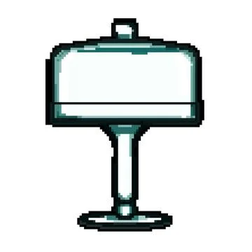 Sweet cake dome pixel art vector illustration Stock Illustration