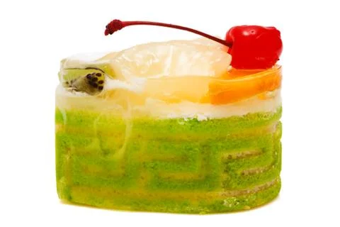 Sweet a cake with fruit Stock Photos