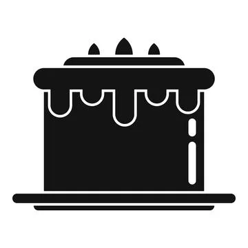 Sweet cake icon, simple style Illustrazione stock