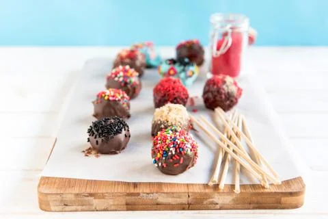 Sweet cake pops Stock Photos