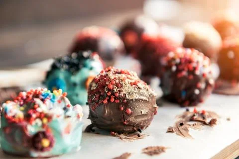 Sweet cake pops Stock Photos