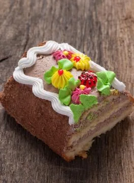 Sweet cake on table Stock-Fotos