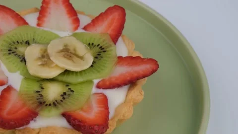 Sweet cake tartlet Stock Footage 238012113