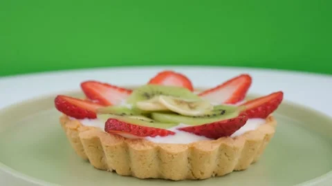 Sweet cake tartlet Stock Footage 238833570