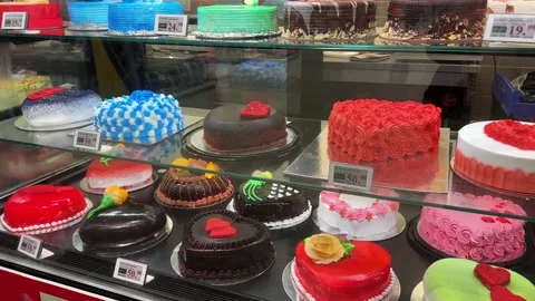 Sweet cake for Valentine’s day  Stock Footage 233268503