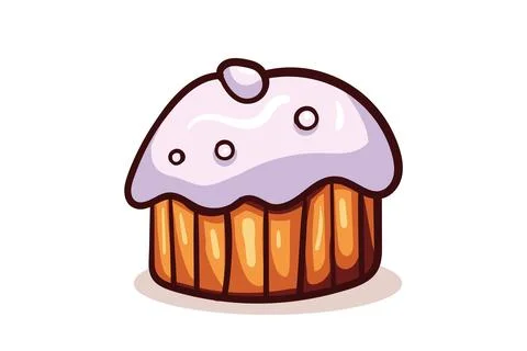 Sweet cake vector illustration. Dessert food symbol. Bakery design elements,  Illustrazione stock