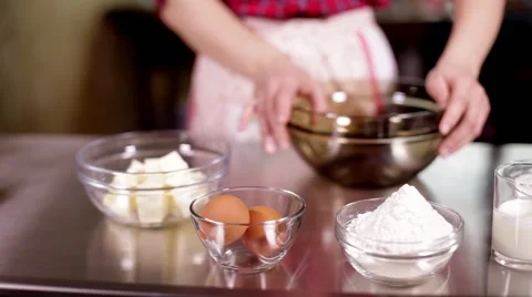 Sweet cakes cooking cupcakes - ingredients Stock Footage 44952953