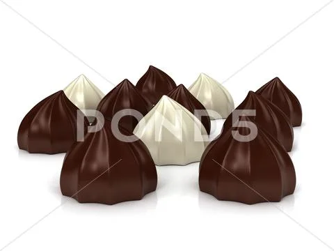 Sweet cakes over white background Stock Illustration