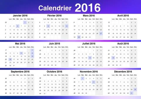 Sweet Calendar 2016 Stock Illustration