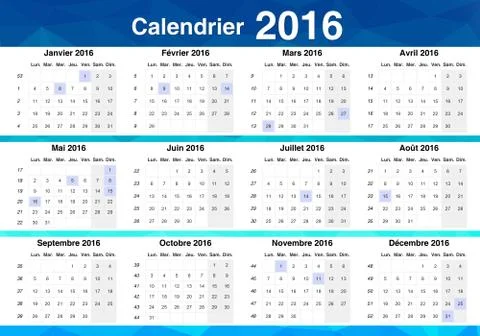 Sweet Calendar 2016 Stock Illustration