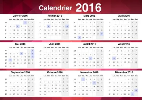 Sweet Calendar 2016 Stock Illustration