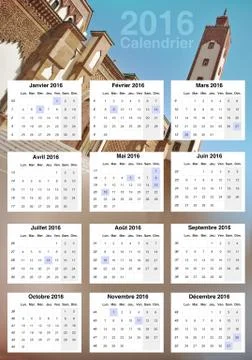 Sweet Calendar 2016 Stock Illustration