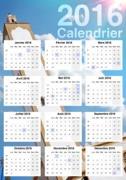 Sweet Calendar 2016 Stock Illustration
