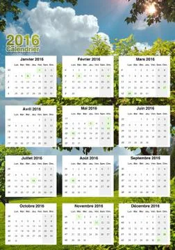 Sweet Calendar 2016 Stock Illustration