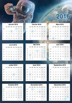 Sweet Calendar 2016 Stock Illustration