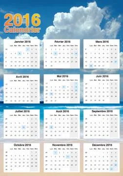 Sweet Calendar 2016 Stock Illustration
