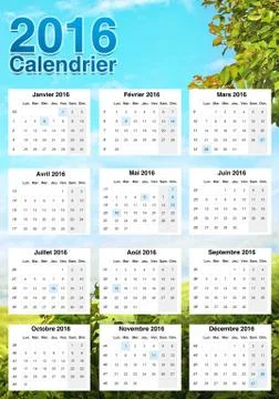 Sweet Calendar 2016 Stock Illustration