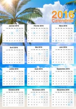 Sweet Calendar 2016 Stock Illustration