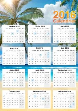 Sweet Calendar 2016 Stock Illustration