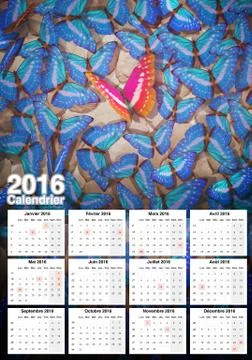 Sweet Calendar 2016 Stock Illustration