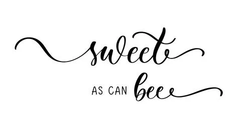 Sweet as can Bee phrase with bee . Cute card design for Baby Shower, Boy or G Stock Illustration