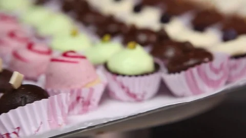 Sweet canapes Stock Footage 77050842
