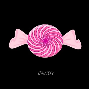 Sweet candy on a black background Stock Illustration