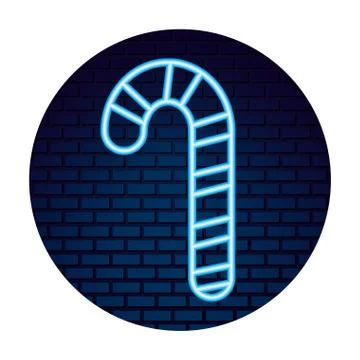 Sweet candy cane mint stripes neon Stock Illustration