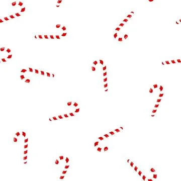 Sweet candy cane seamless pattern background. Decoration for the new year. Ve Stock Illustration