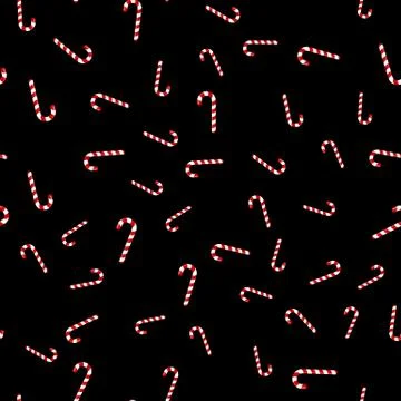 Sweet candy cane seamless pattern background. Decoration for the new year.  I Stock Illustration