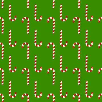 Sweet candy cane seamless pattern background. Decoration for the new year.  I Illustrazione stock