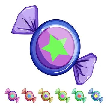 Sweet candy cartoon vector graphic Stock Illustration