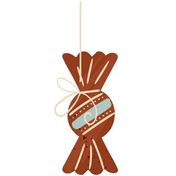 Sweet candy chocolate dessert flat vector icon 스톡 일러스트