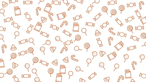 Sweet Candy Delight Animated Loop Falling Outline Icons Background Confecti.. Vídeos de archivo 333488696