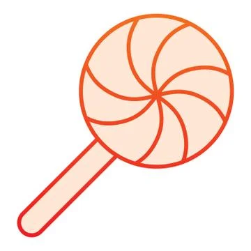 Sweet candy flat icon. Round holiday lollipop. Halloween party vector design Illustrazione stock