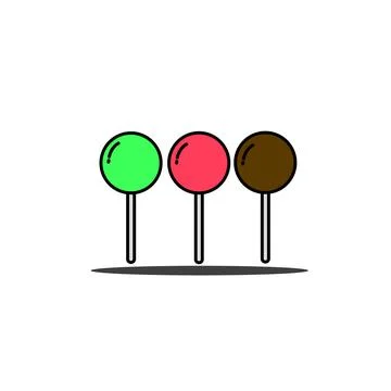 Sweet candy flat icons set Stock Illustration