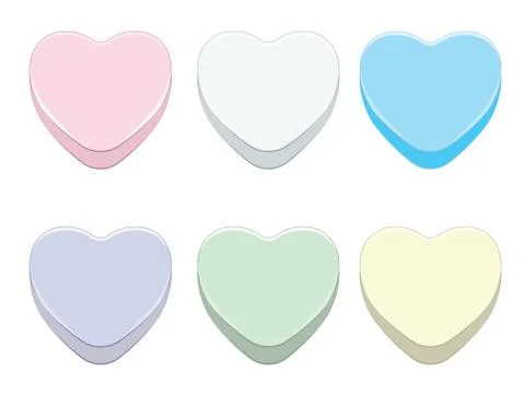Sweet Candy Hearts Stock Illustration