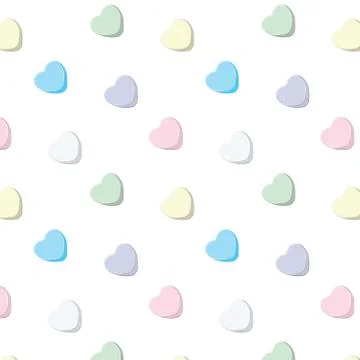 Sweet Candy Hearts Stock Illustration