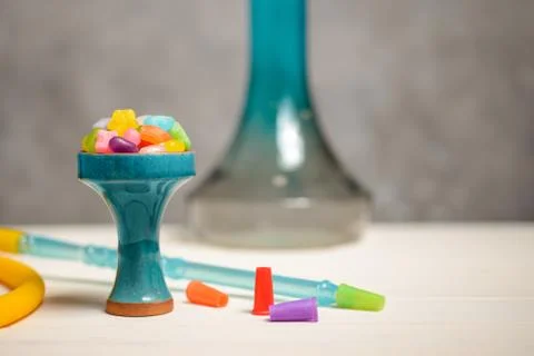 Sweet candy hookah Stock Photos