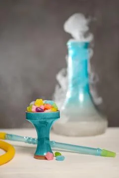 Sweet candy hookah Stock Photos