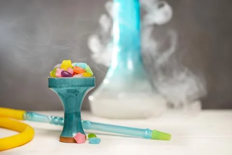 Sweet candy hookah Stock Photos